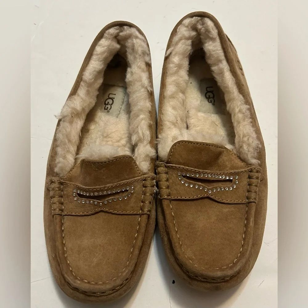 UGG VIOLETTE SPARKLE CHESTNUT SHEARLING LINED SHOE US 7 / EU 38